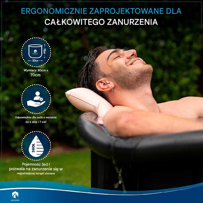 WANNA lodowa DO MORSOWANIA bania beczka składana 360L nowa