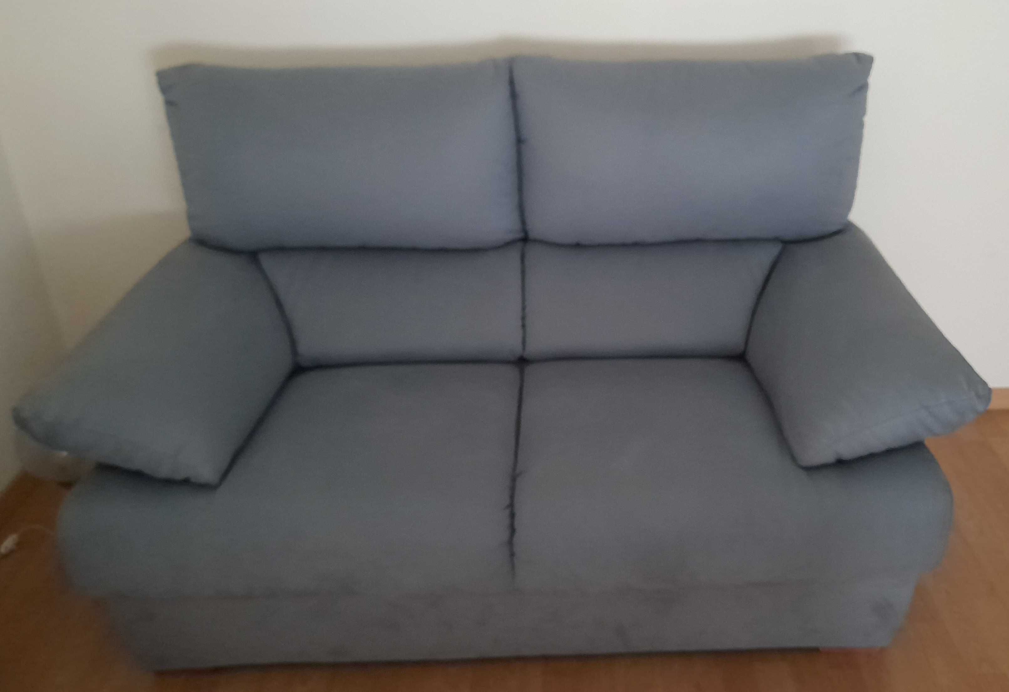 sofá azul 2 Lugares