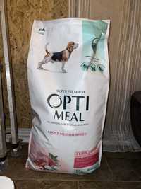Сухой корм OptiMeal с индейкой и овсом для стерилизованных собак 10 кг
