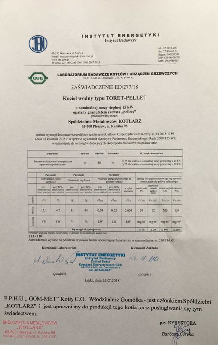 KOCIOŁ piec pelet pellet 15 kW