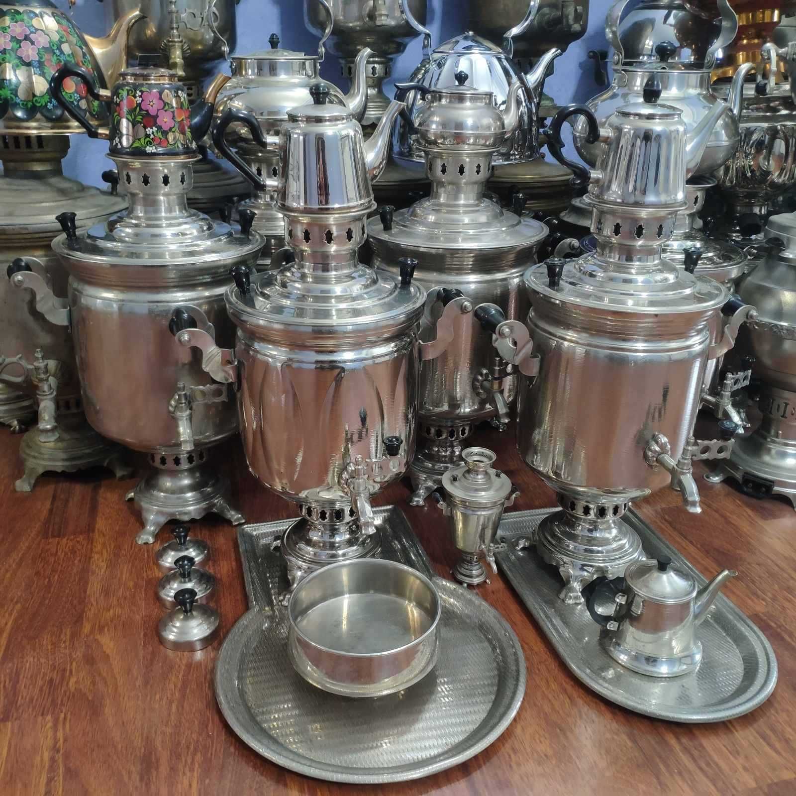Продам ! Самовар на дровах , чайник , поднос
