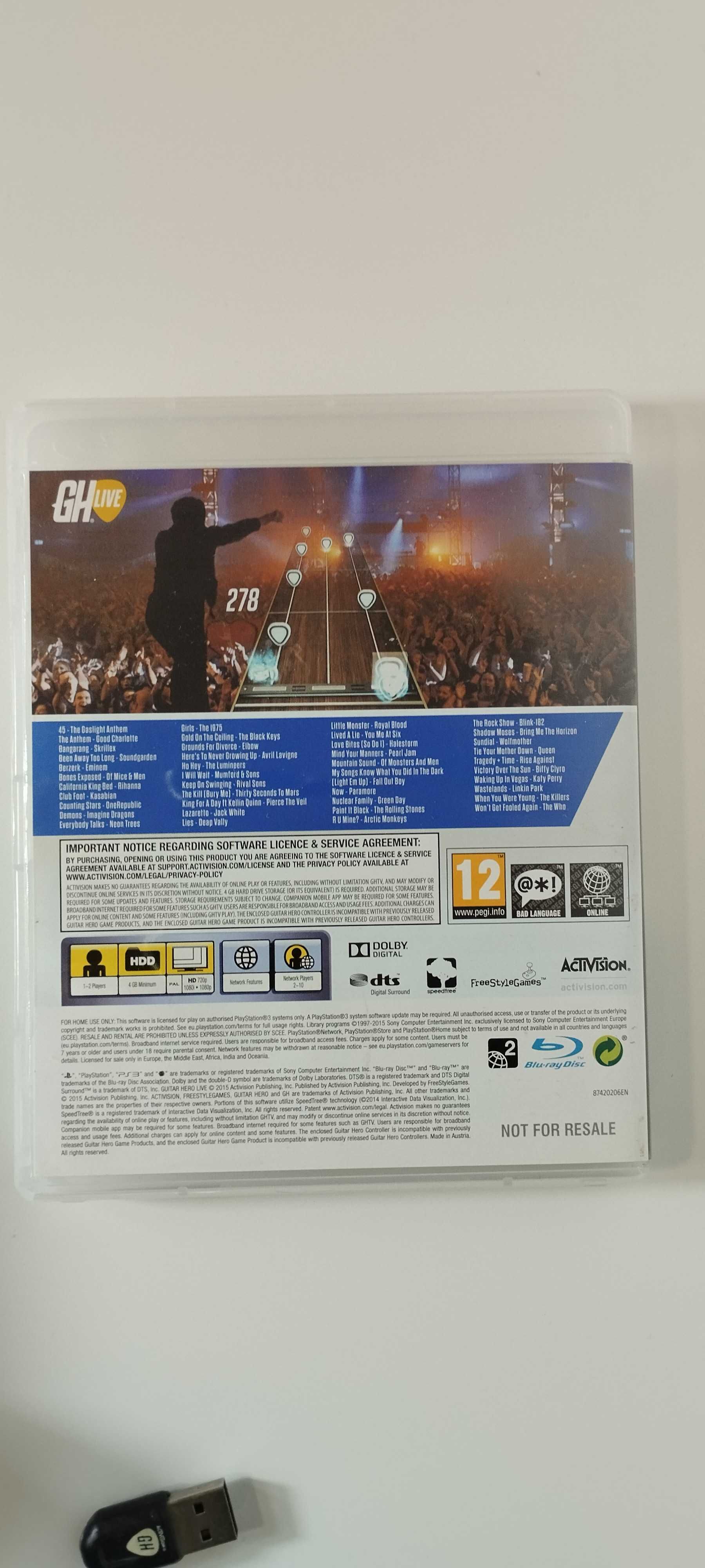 Guitar Hero Live + Guitar - PS3 - Jogo e Guitarra