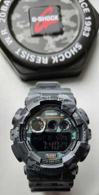 CASIO G-shock GD-120CM-8ER EU 20Bar Jak NOWY grafit szary camo KOMPLET