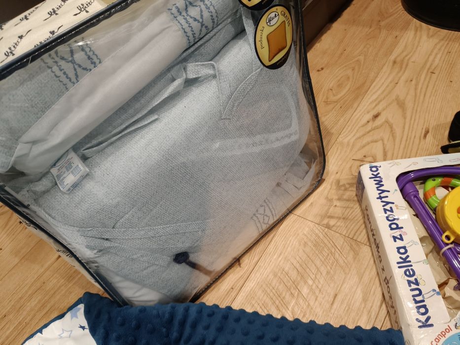 Wyprawka dla noworodka chłopiec pościel nosidełko śpiworki karuzela tp