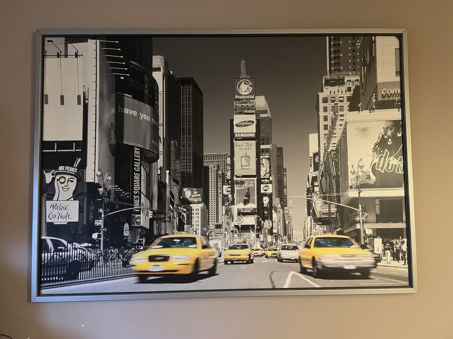 Ikea obraz plakat żółte taxi taksówki 140x100cm