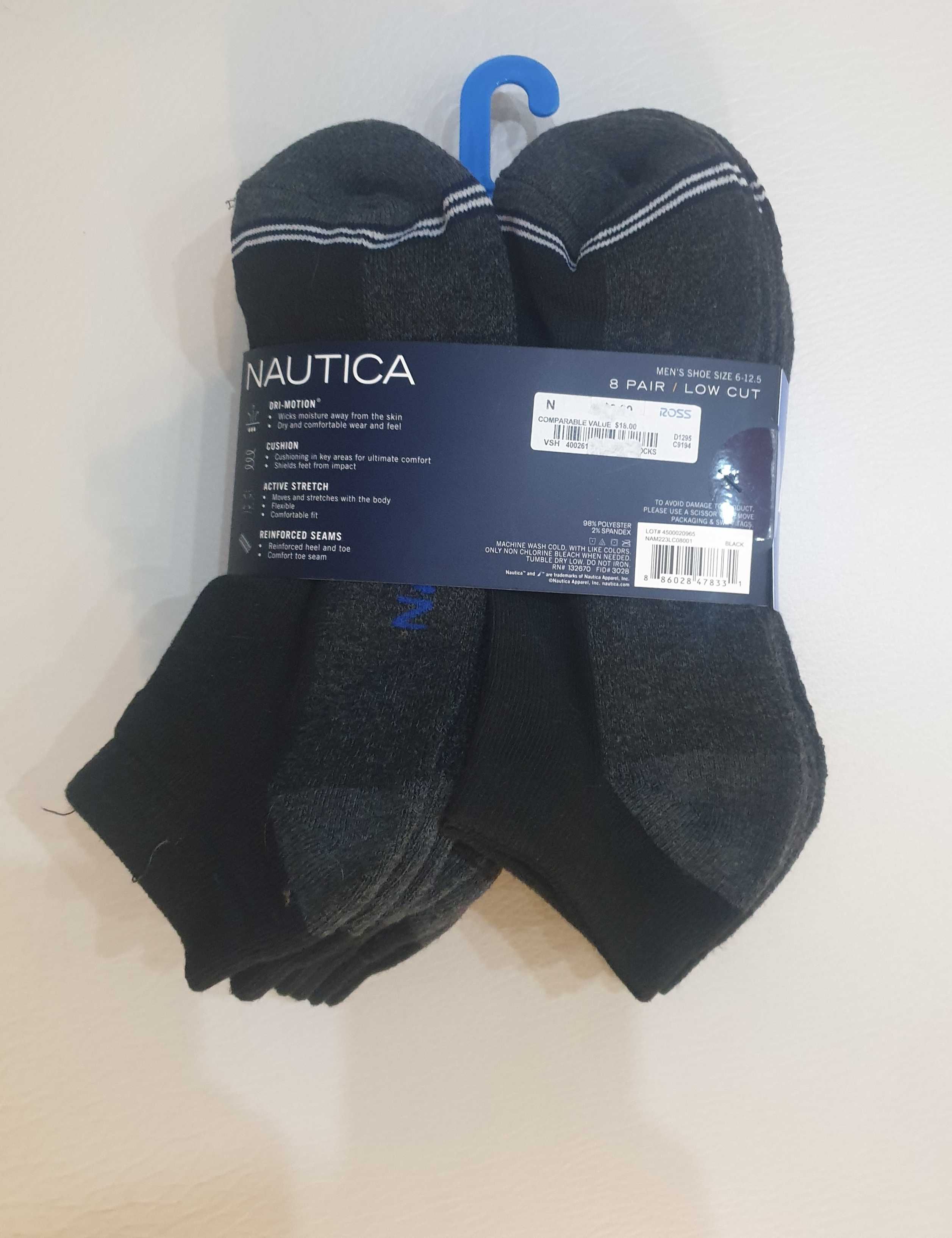 NAUTICA 8 PAR ROZMIAR 39-46 skarpety USA