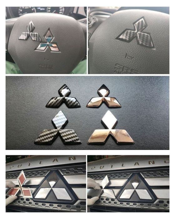 Логотип, емблема на руль, на решітку Mitsubishi Outlander 3, XL, Lance