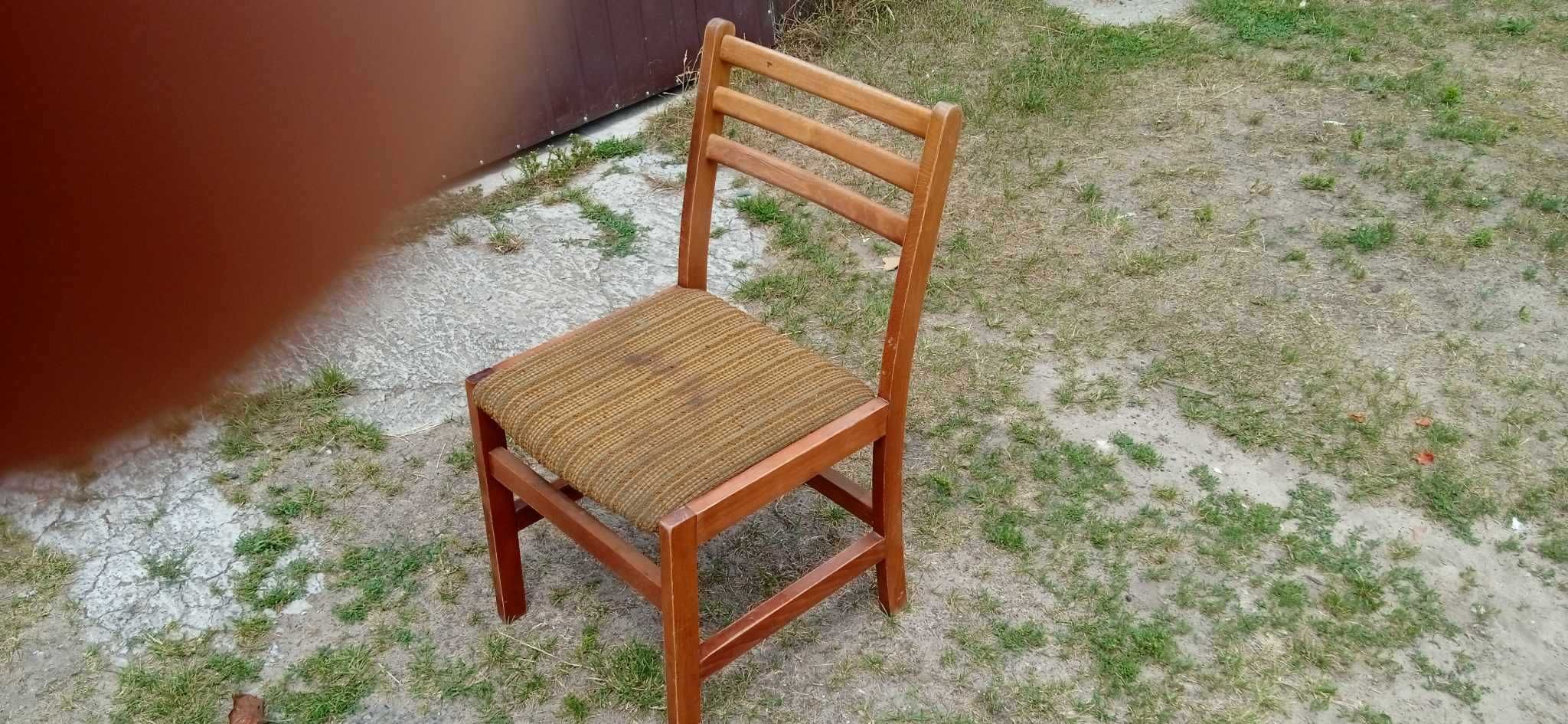 Komplet rozkładany stół wysoki połysk + 4 krzesła drewniane