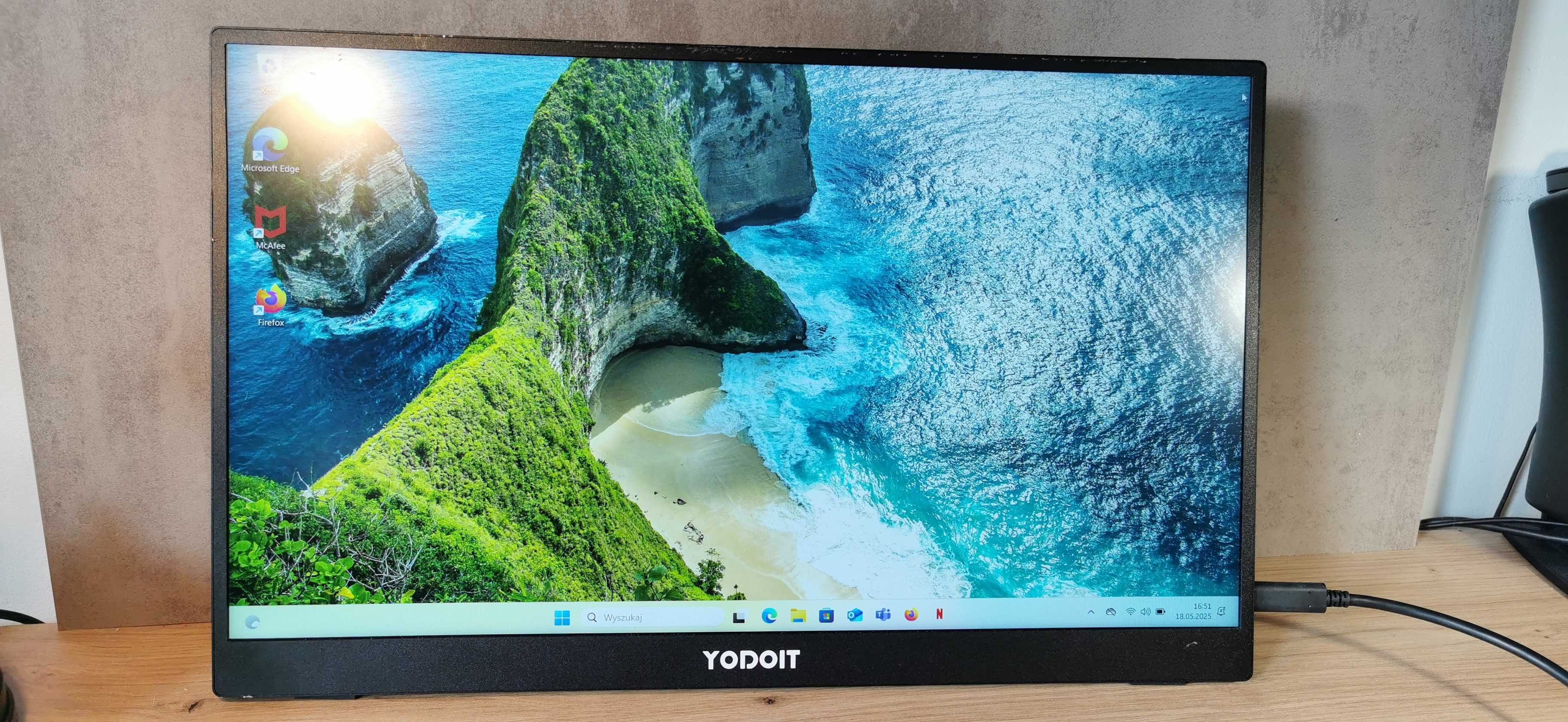 Monitor Przenośny 17" FHD Matowy YODOIT PTM17