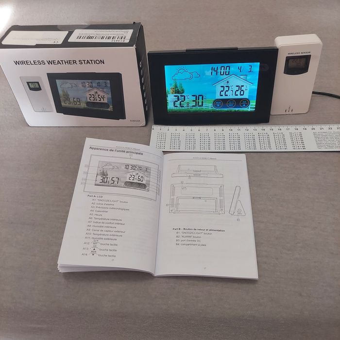 Бездротова метеостанція FJ3551A з РК-дисплеєм