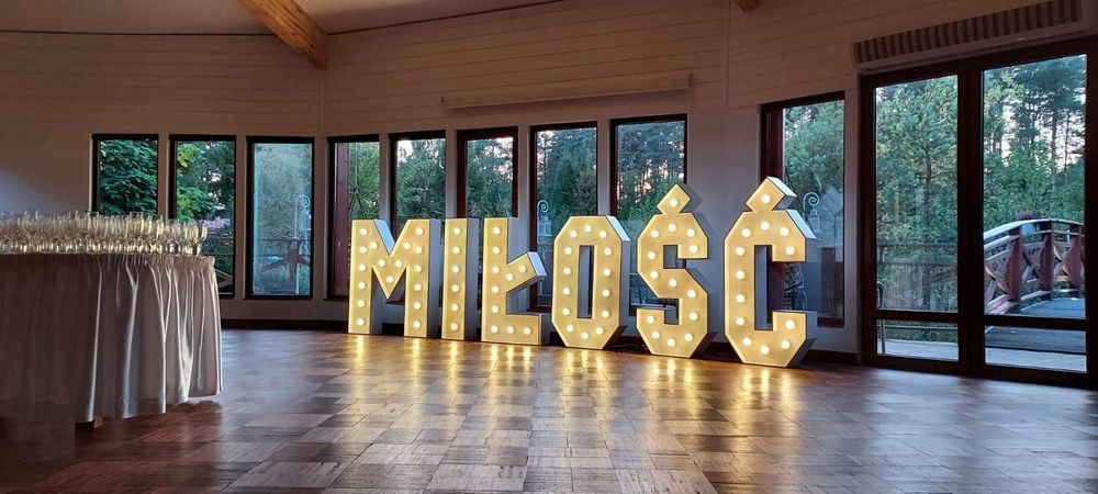 Napis MIŁOŚĆ sprzedam Led 120cm wysoki