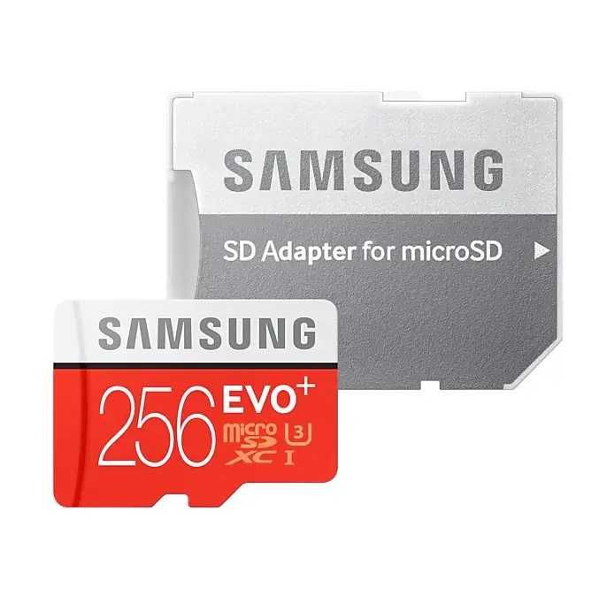 Карта пам'яти Samsung EVO Plus 256GB microSD Class 10 + SD адаптер