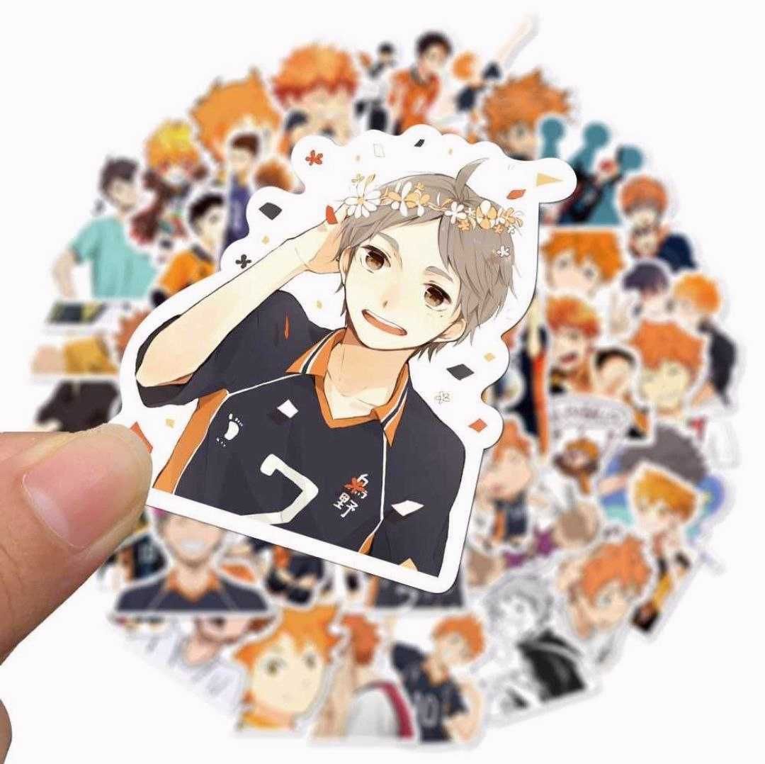 Наклейки стикеры аниме "Волейбол!! Haikyuu!!", 50 шт.