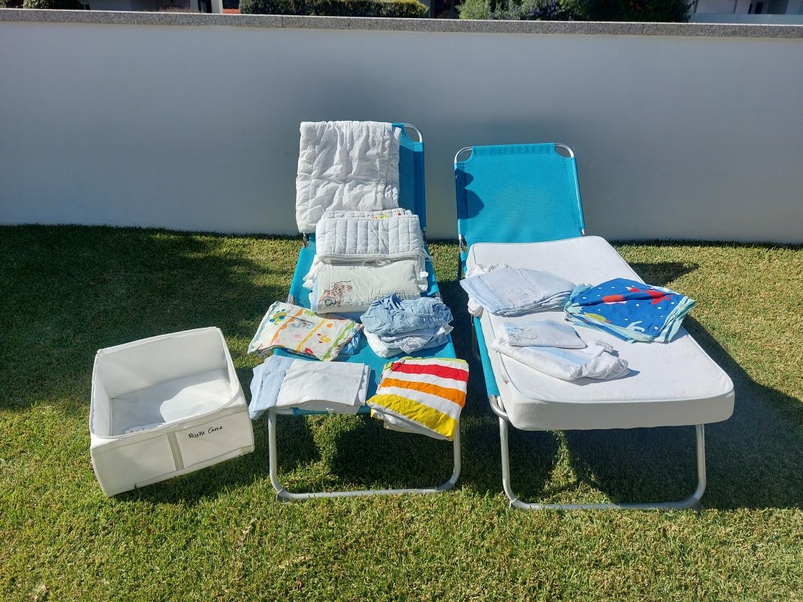 Cama de bebé - pack completo, do colchao às roupas, brinquedos e banho