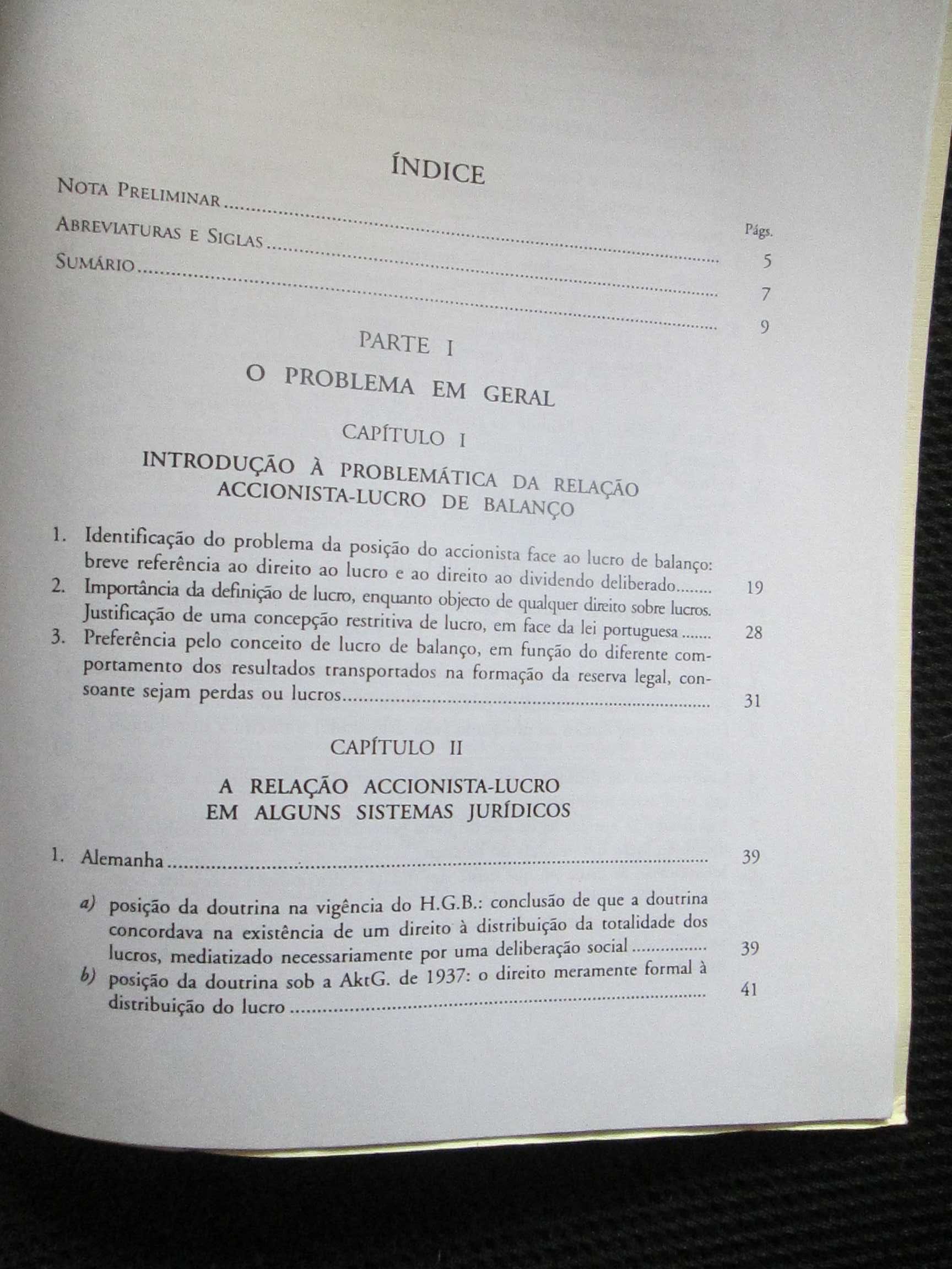 A Posição do Accionista Face aos Lucros de Balanço