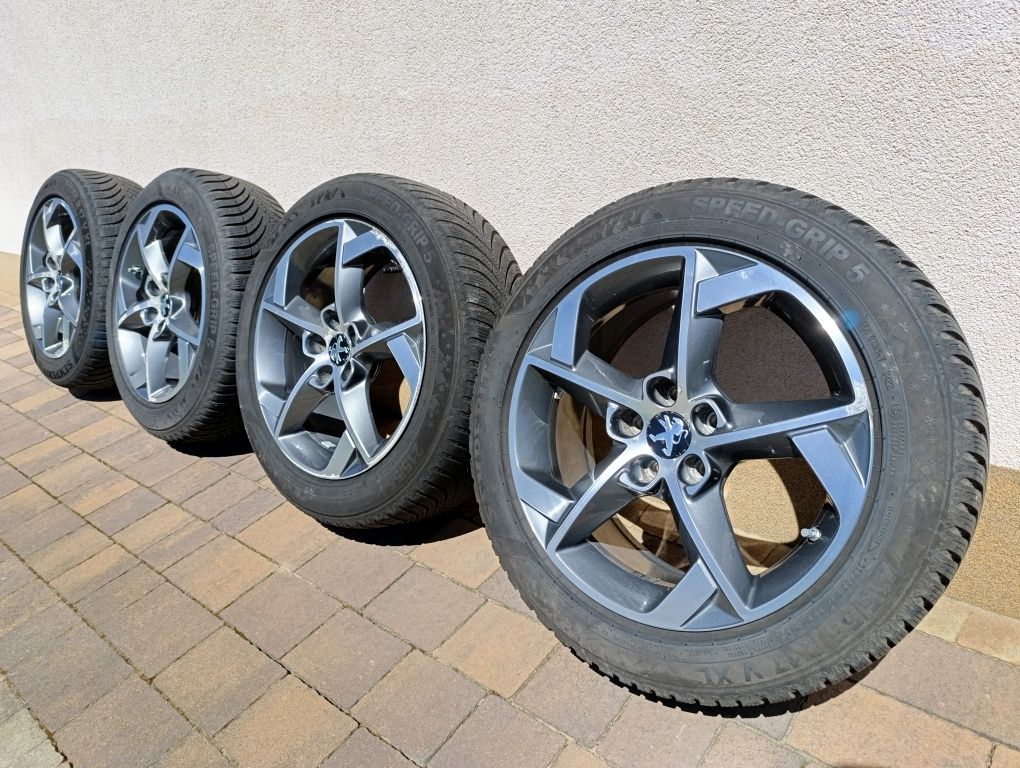 Koła opony zimowe Semperit 215 55r17 + alufelgi 5x108 ET40 Peugeot 508