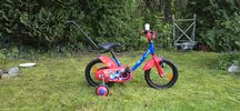 Rowerek dziecięcy B'twin 14" calipo czerwony  z decathlonu