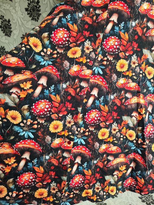 Sukienka grzyby xl jesień jesieniara ciepła