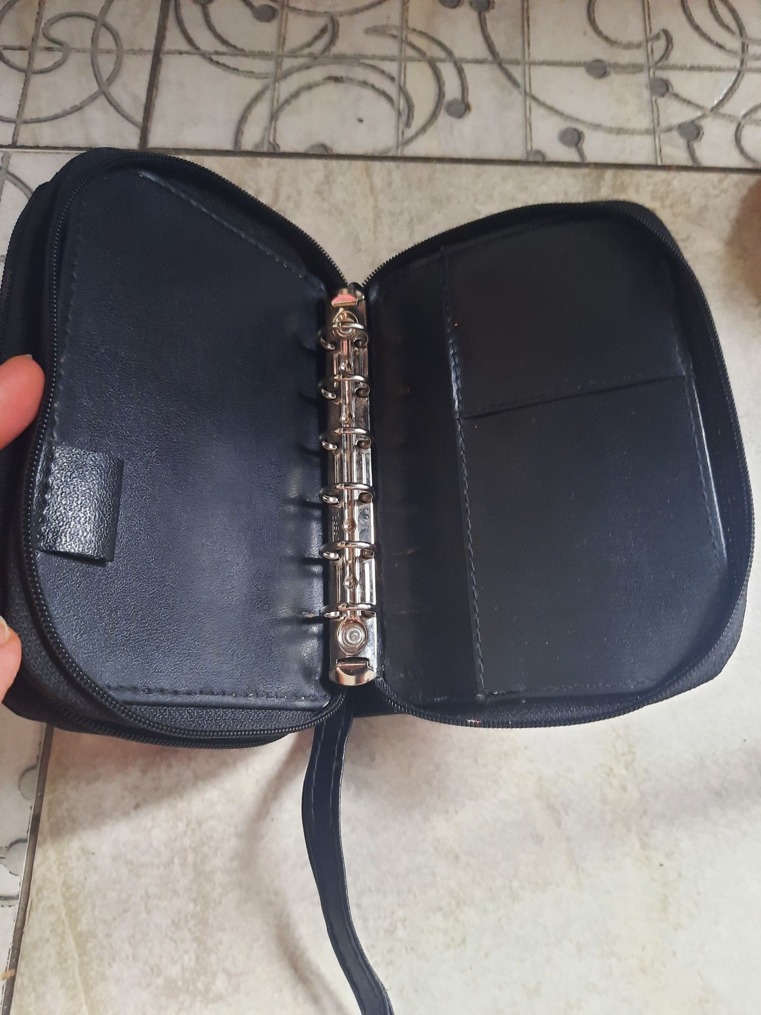 Portfel organizer czarny