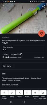 Zestaw 5 x pistolet strzykawka na wodę nowe