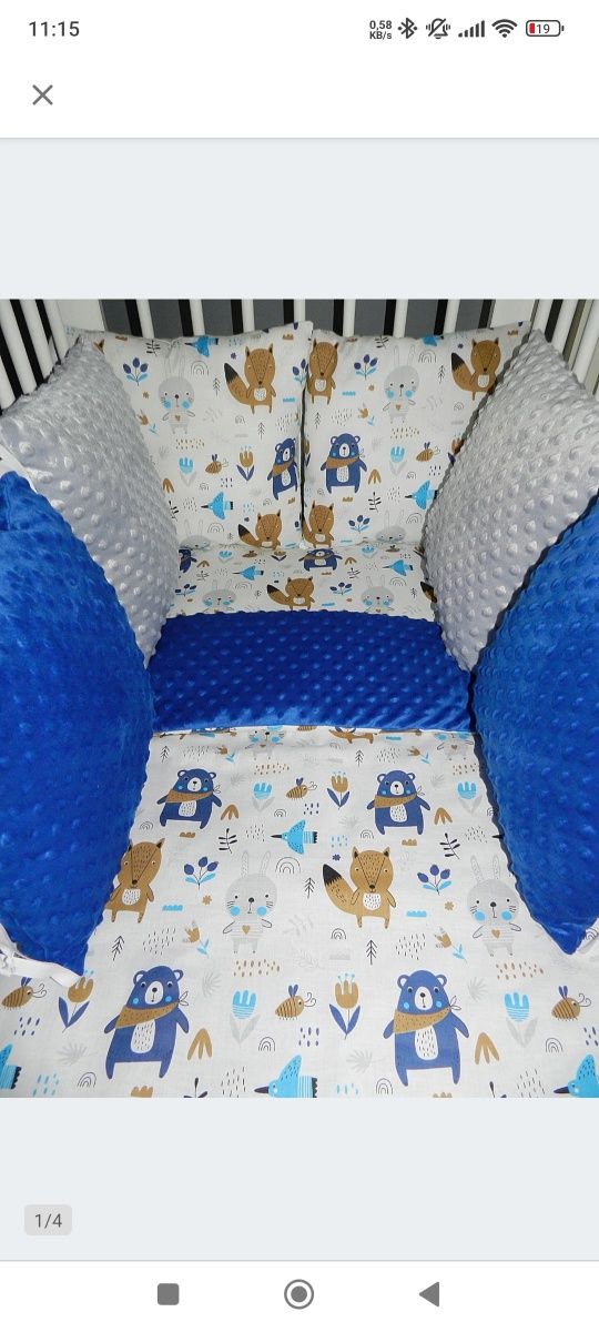Łóżeczko dla dziecka + komplet pościeli + mata