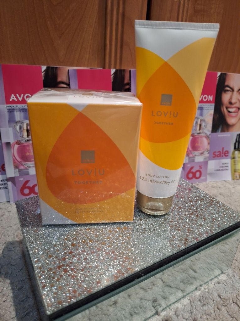Zestaw woda perfumowana i balsam do ciała Love U Together Avon