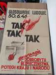 Plakat propaganda PRL reprint vintage retro prl