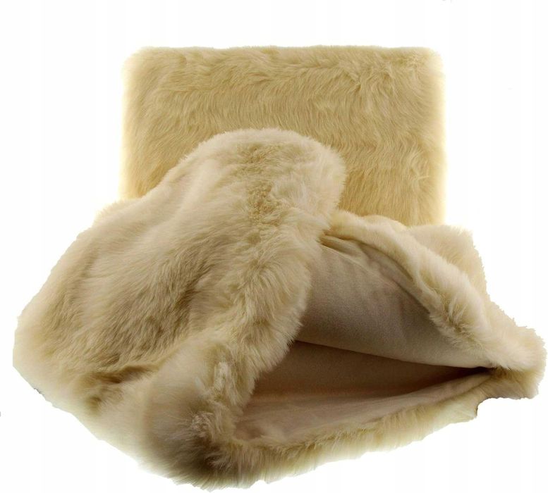 Koc Gözze mikrofibra 200 cm x 150 cm beżowy, biały