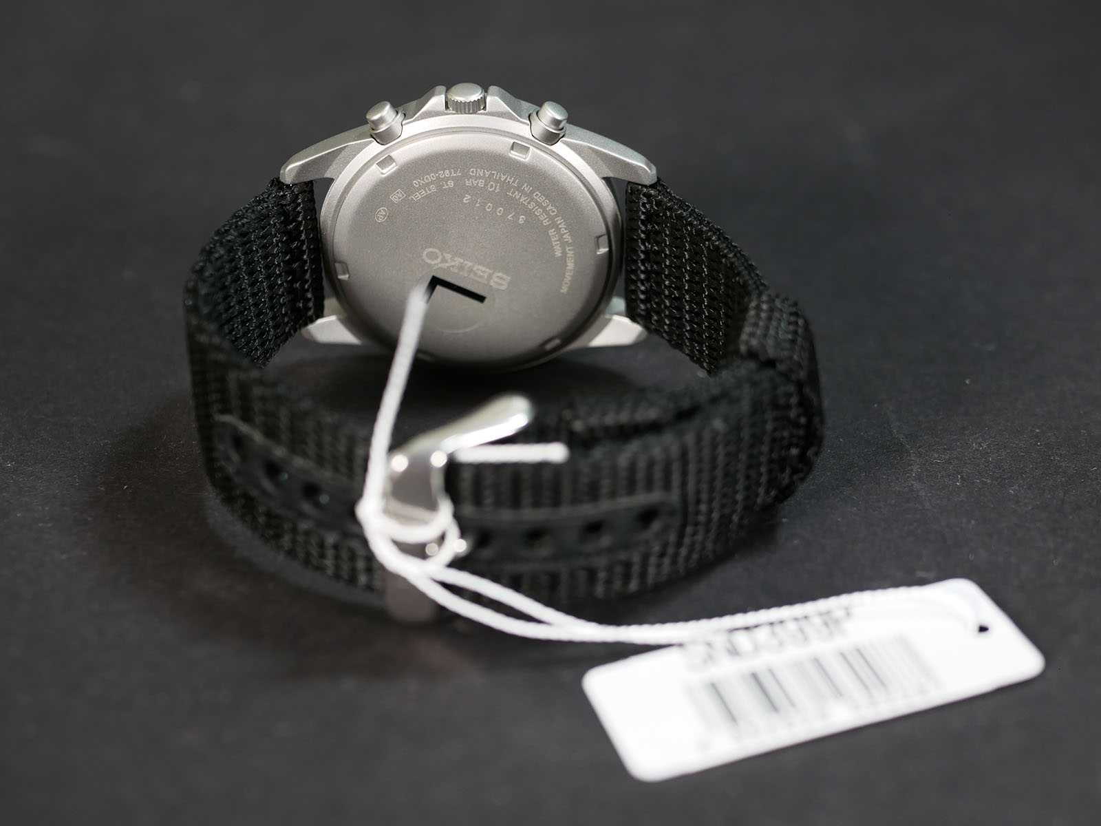Годинник Seiko SND399P Black Nylon з хронографом Ø38мм