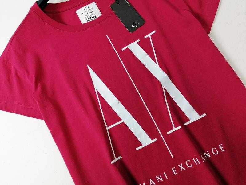 Брендовая свободная футболка с логотипом Armani Exchange оригинал