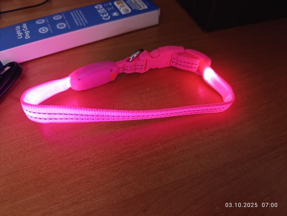 Світний LED-нашийник для собак