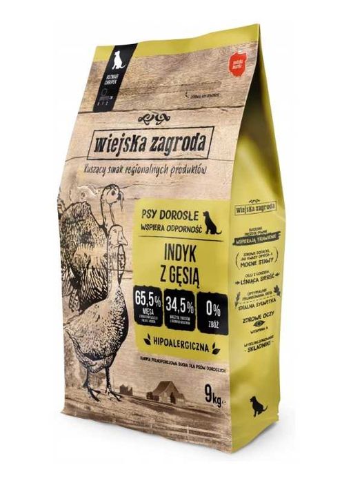 Wiejska Zagroda Adult Medium indyk z gęsią 9 kg