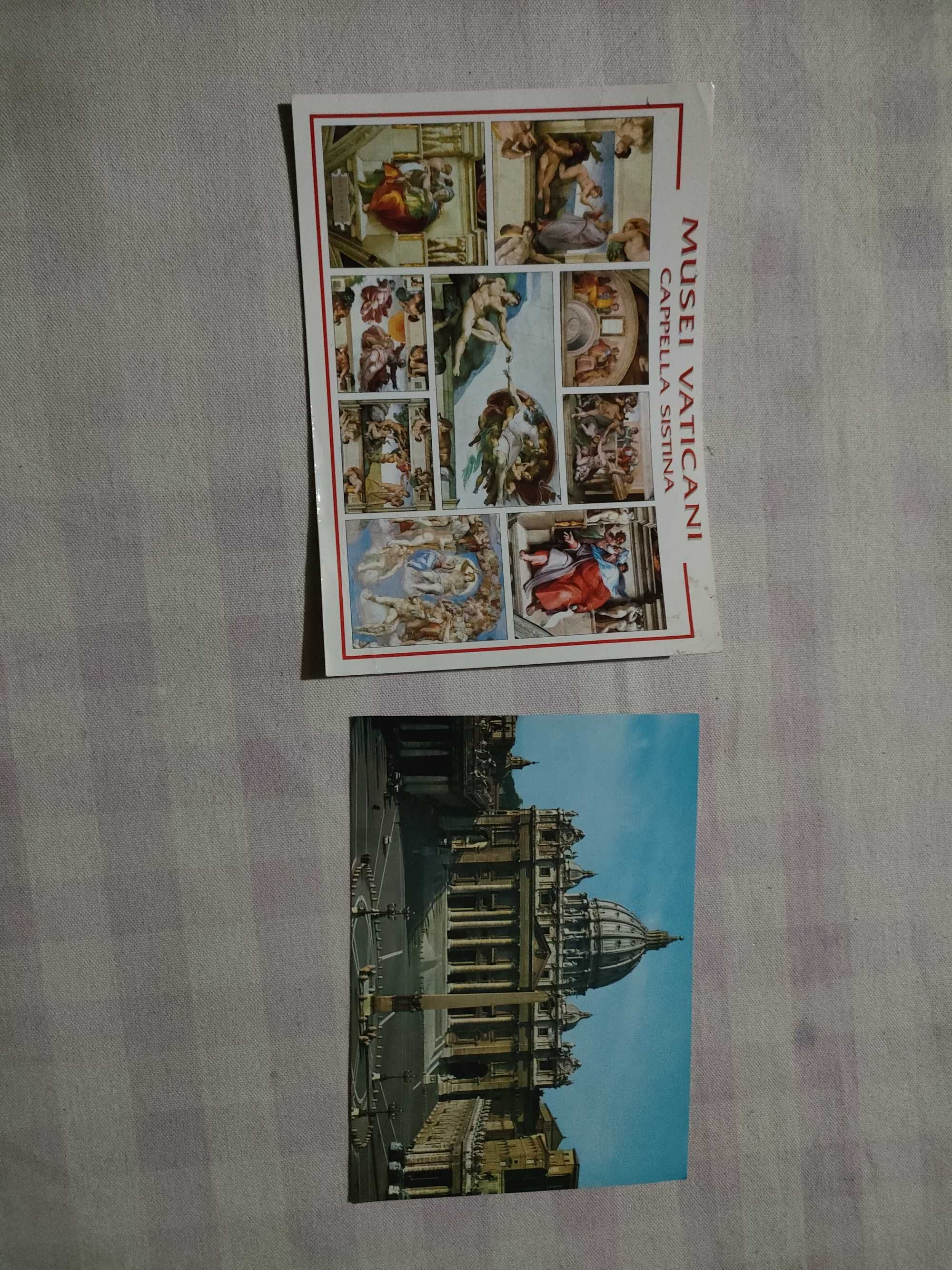Cartões de postal : França, Miami, Rodos, Vaticano e Roma