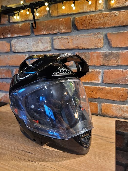 Kask szczękowy SMK HYBRID EVO GL200 Czarny POŁYSK rozm. S