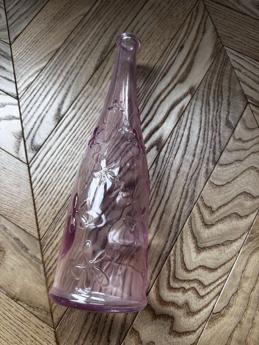 Wazon szklany różowy