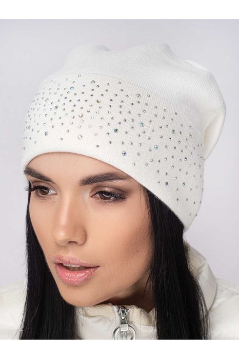 Женская стильная шапка со стразами. Разные цвета!!!