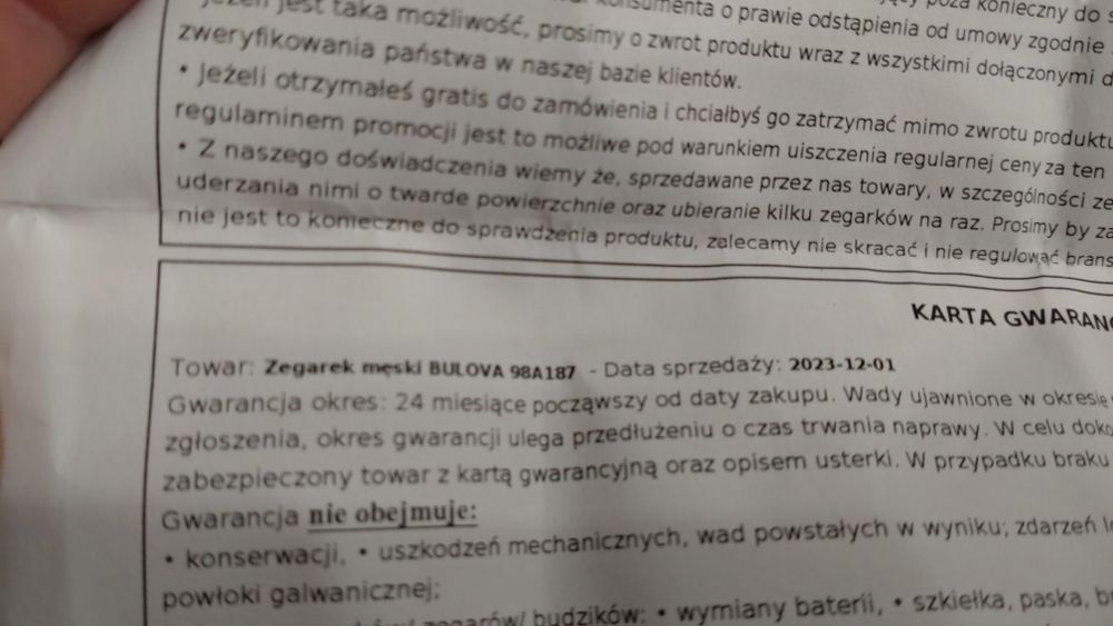 Zegarek automatyczny mechaniczny bulova 98A187