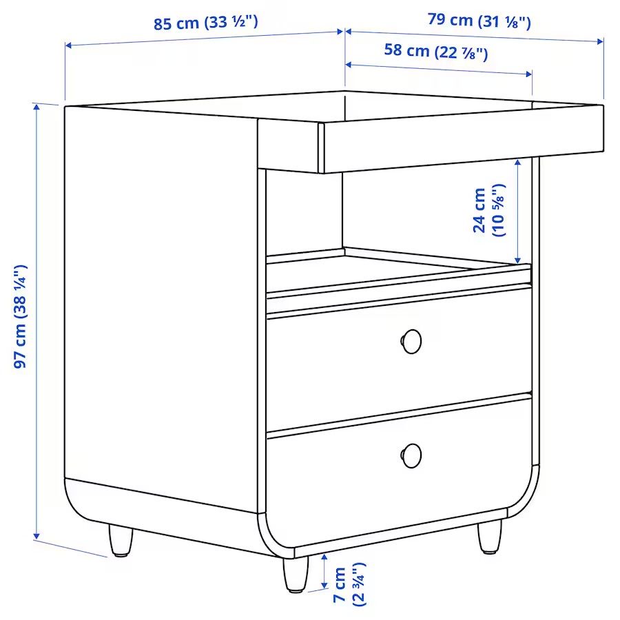 Komoda z przewijakiem Ikea Myrlla