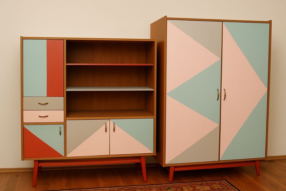 Kredens + szafa vintage PRL