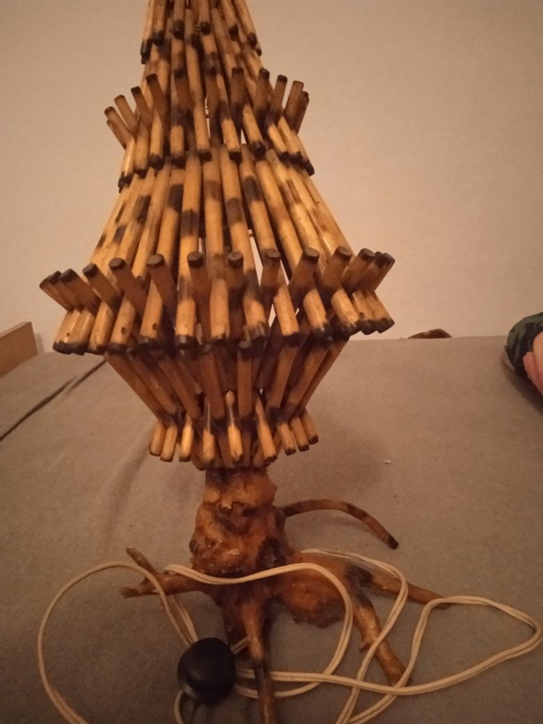 Lampka w drzewie PRL ręcznie robione