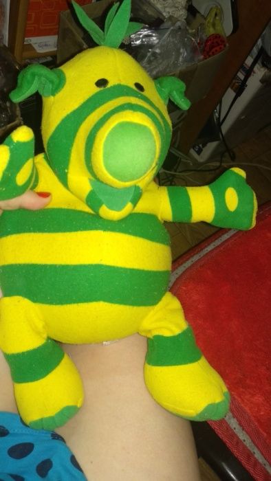 игрушка мягкая 2шт тигр чудик желтый зеленая полоска сша звук