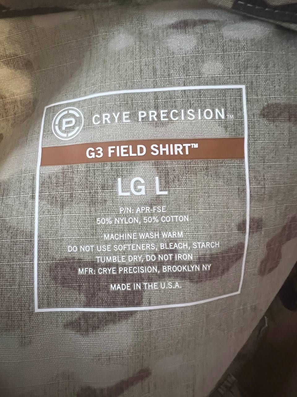 Мужской китель G3 FIELD SHIRT від Crye Precision LG L размер 10060