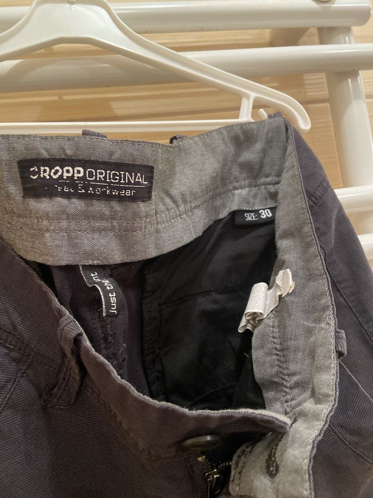 Spodnie męskie ciemny szary cropp