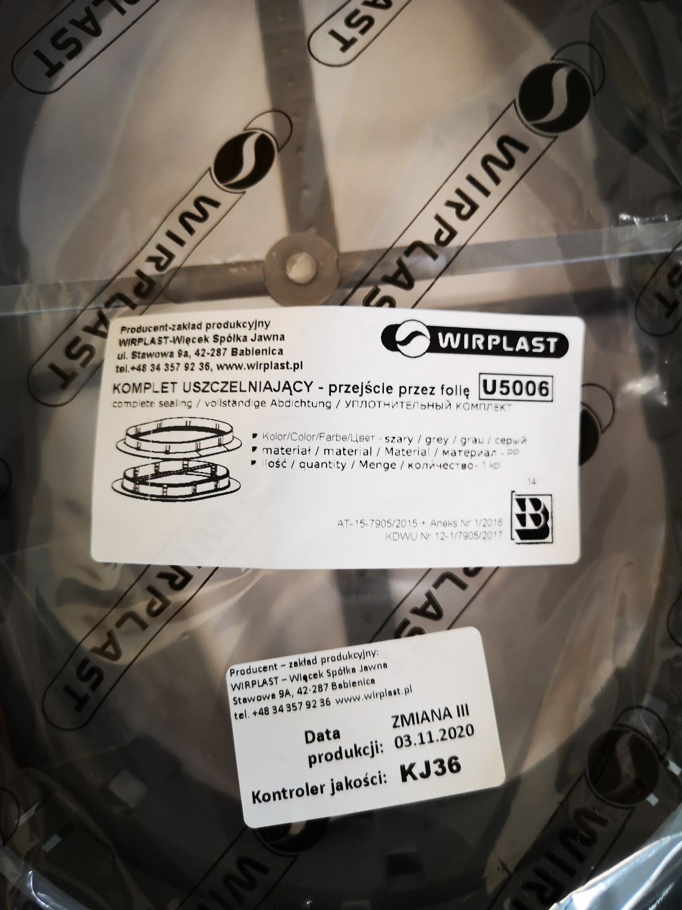 Wirplast element uszczelniający.