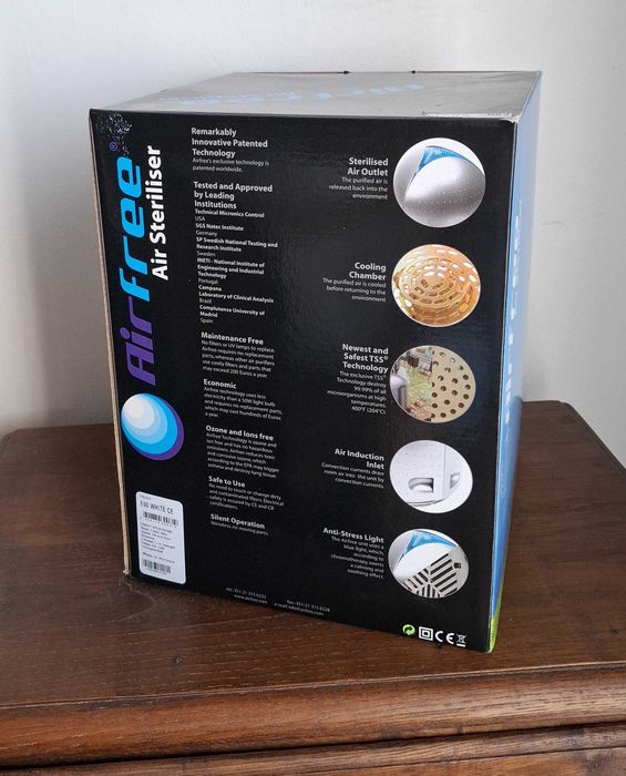 DOIS (2) Purificadores de Ar AIRFREE - E60 NL - (2 x 24m2 = 48m2)