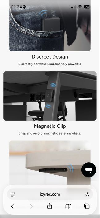 Крутой диктофон izyrec mini recorder 64gb