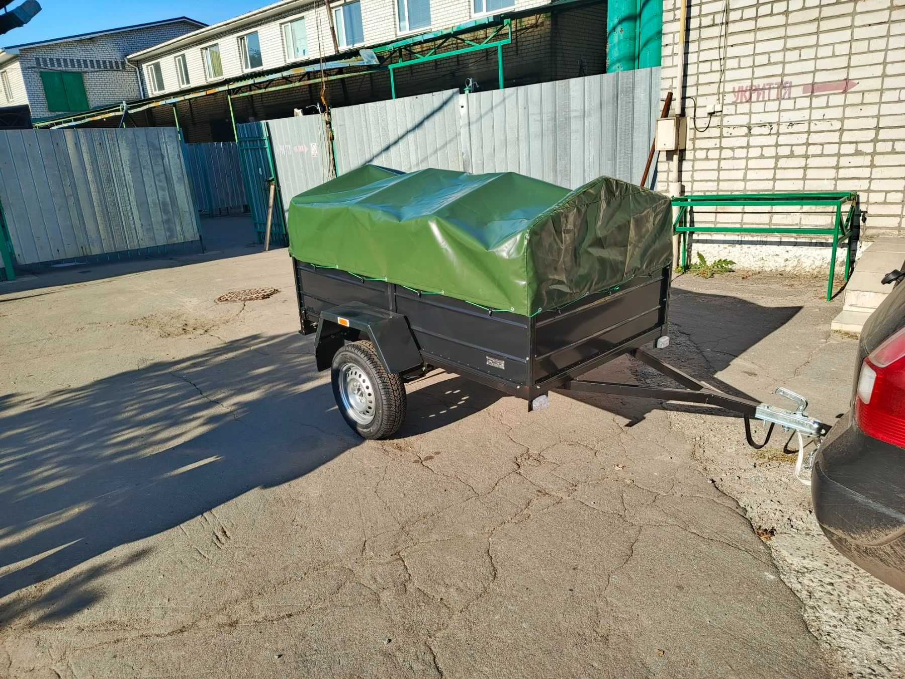 Прицеп легковой двух метровый с высоким бортом 450 и Люкс тентом Акция