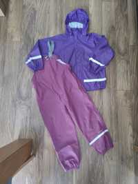 Komplet zestaw przeciwdeszczowy spodnie i kurtka fiolet