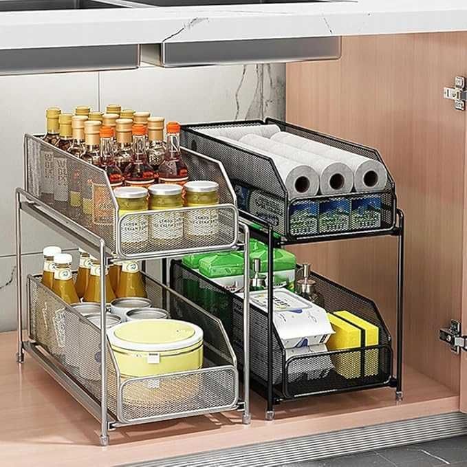 Organizer pod zlew kuchnia łazienka wysuwany organizer schowek zlew