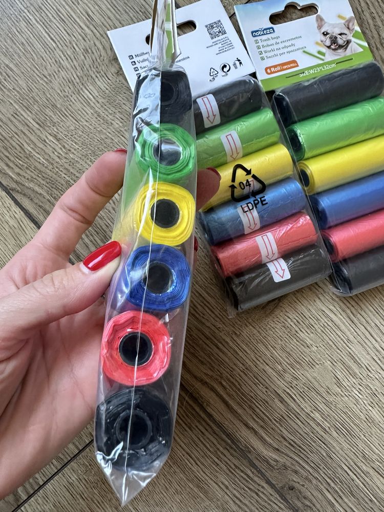 Woreczki na psie odchody dla psa torebki 6 rolek